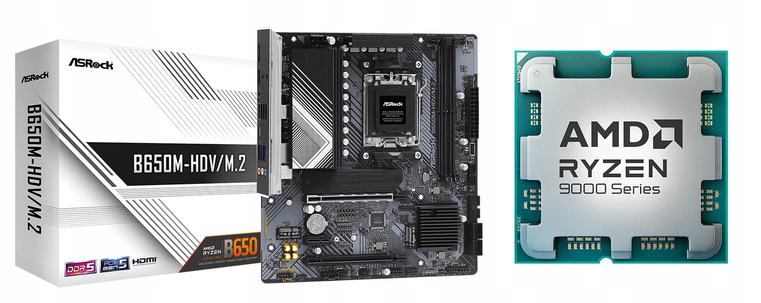 Zestaw Amd Ryzen 5 9500F ASRock B650M