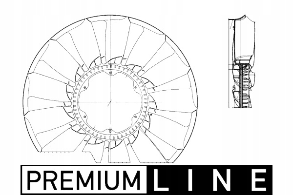MAHLE WIATRAK WENTYLATORA MERCEDES ACTROS MP4 MP5 471.943-OM471.926 Producent części Mahle