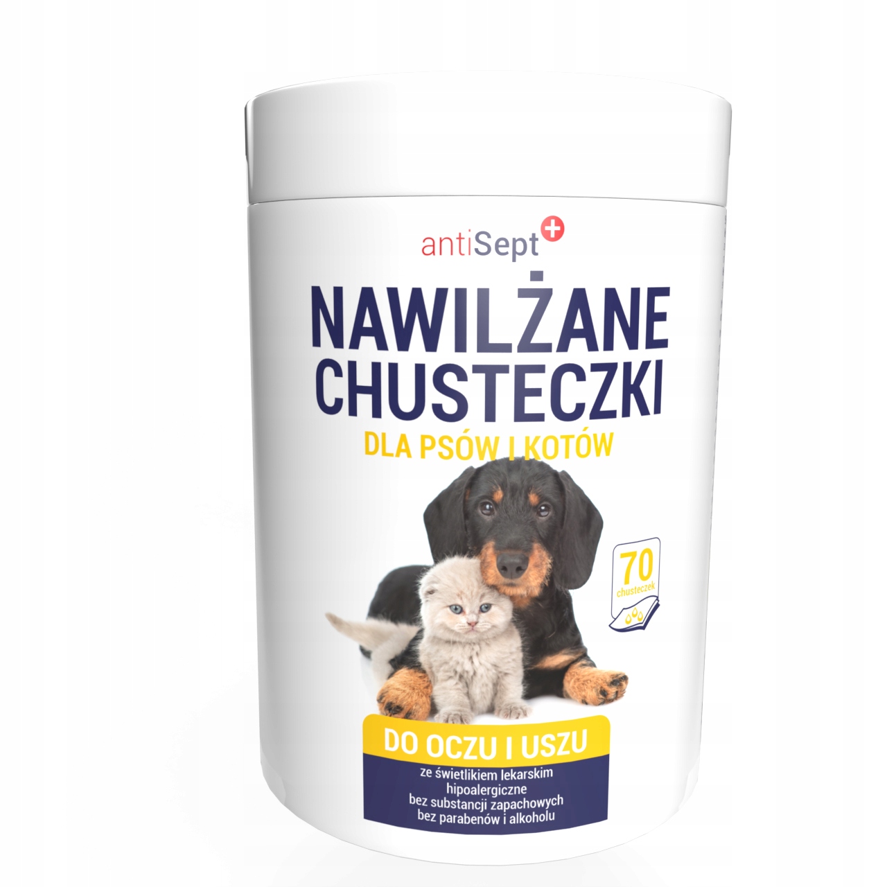 

Antisept nawilżane chusteczki do oczy i uszu 70szt