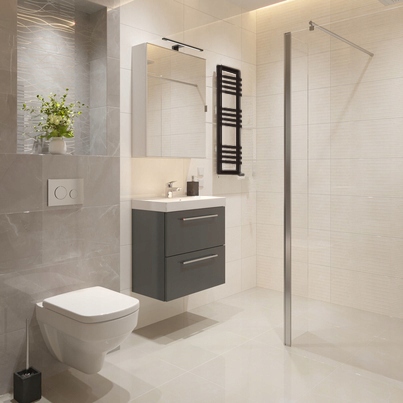 GRZEJNIK ŁAZIENKOWY PALERMO 140/30 CZARNY STR Kolor biały czarny szary