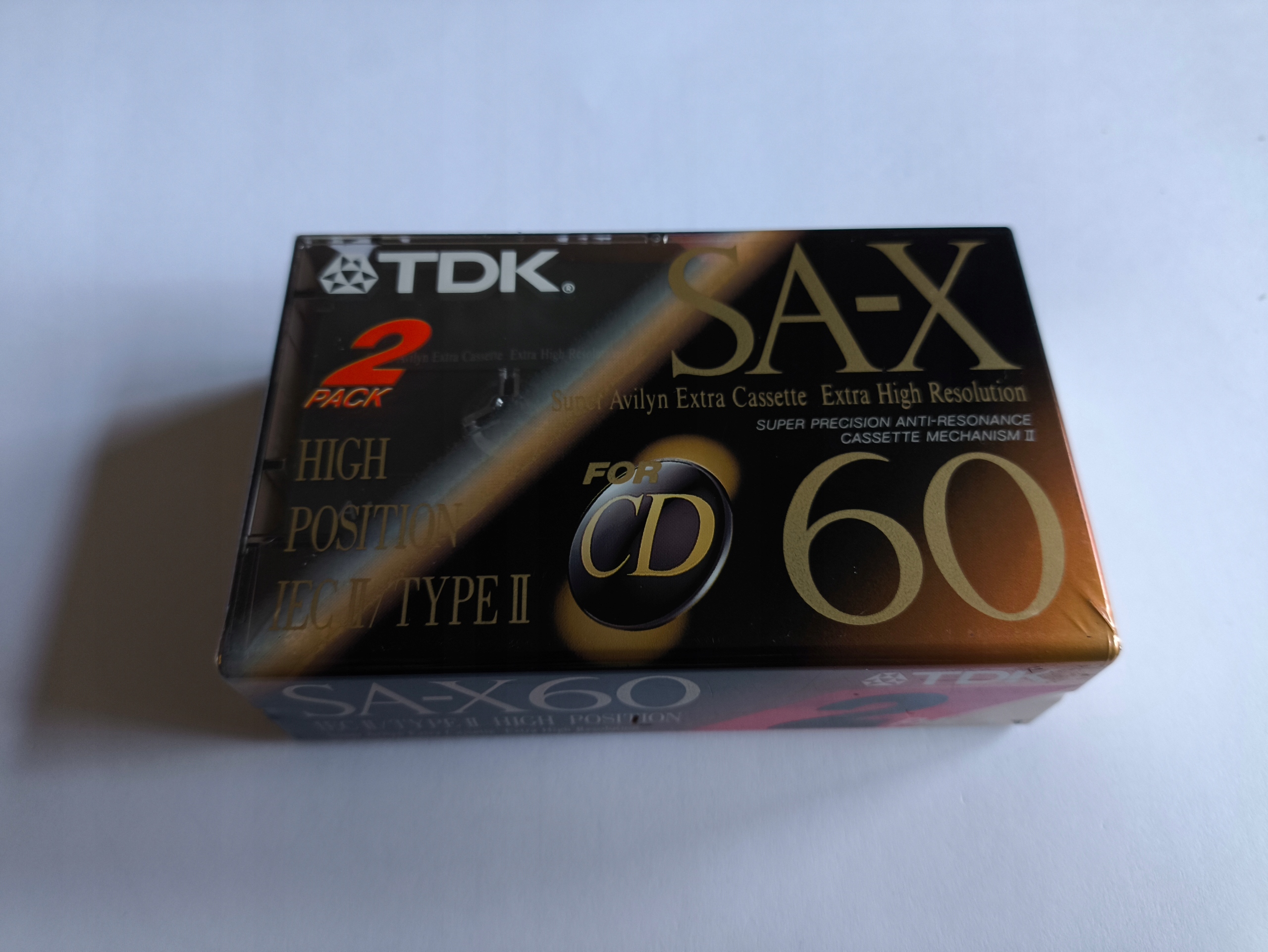 2 balení (2 kazety) Tdk SA-X60 Nos fólie SA-X60 *2757