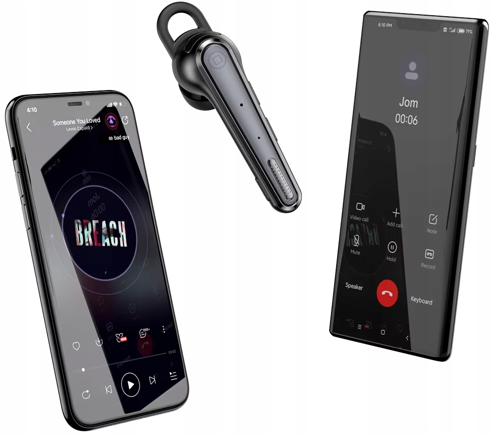 Bezprzewodowy zestaw słuchawkowy Bluetooth 5.2 New Bee słuchawka M52