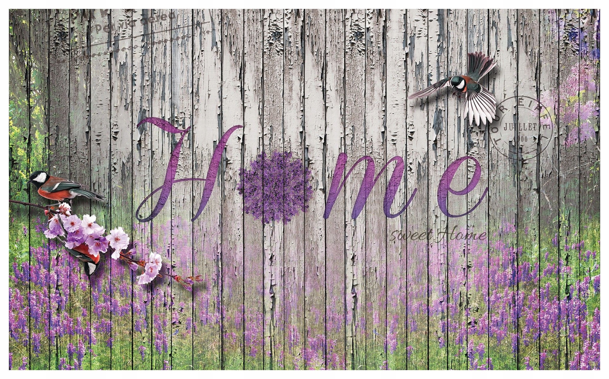 Fototapeta Levandulová Provence ptáci Sweet Home efekt 368x254 lepidlo