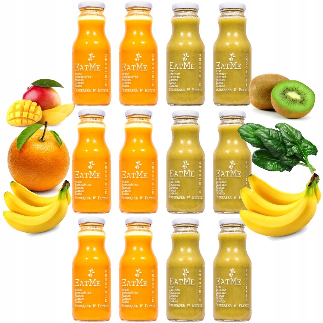 Levně Sada smoothie EatMe 2 příchutě po 6 lahvích 250 ml 2-4