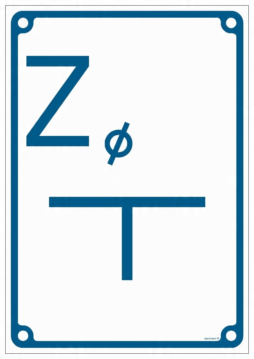 

Tablica Z orientacyjna zasuwy blacha odblaskowa