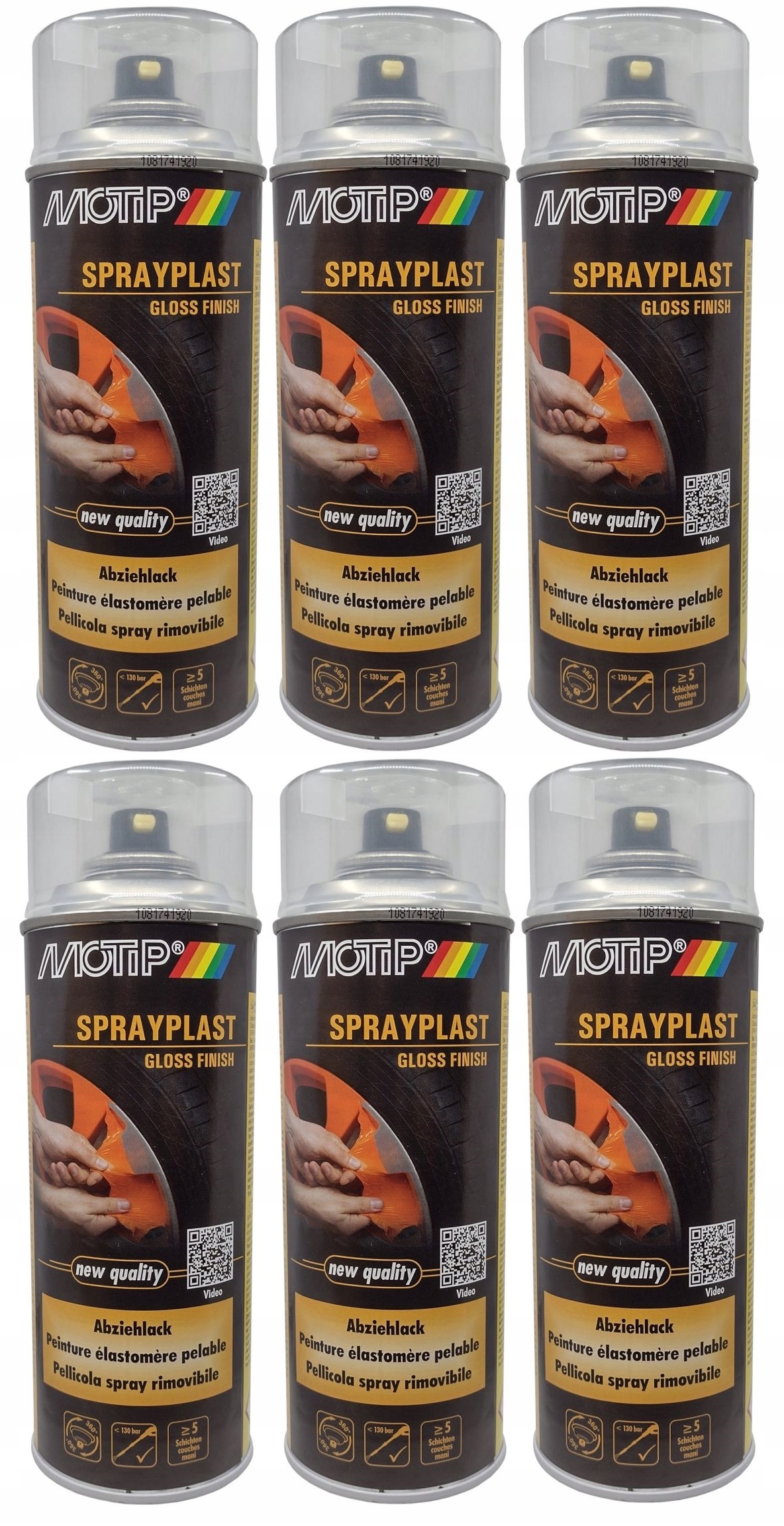MOTIP 6X SPRAYPLAST РЕЗИНОВЫЙ СПРЕЙ ПРОЗРАЧНАЯ ПЛЕНКА
