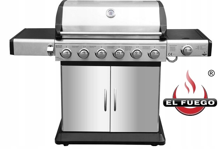 Solidny Grill Gazowy El Fuego Deluxe 21KW Żeliwny!