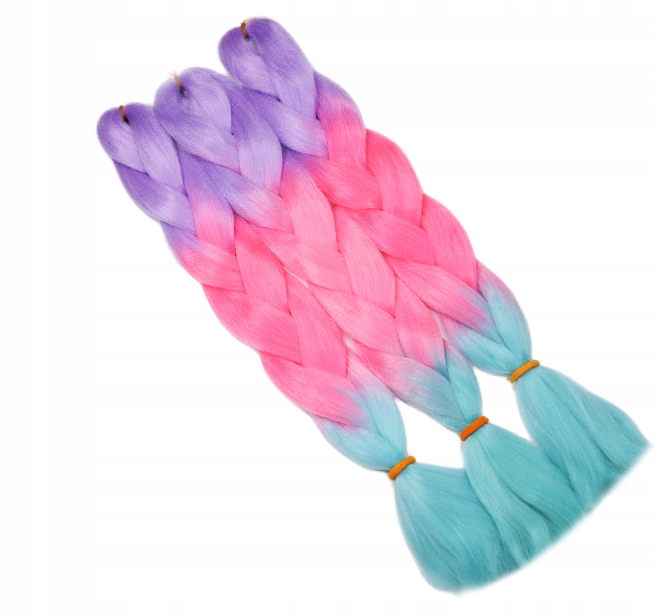 Włosy syntetyczne warkoczyki KOLOROWE OMBRE DOCZEPIANE WARKOCZE ACM9 Kod producenta 001