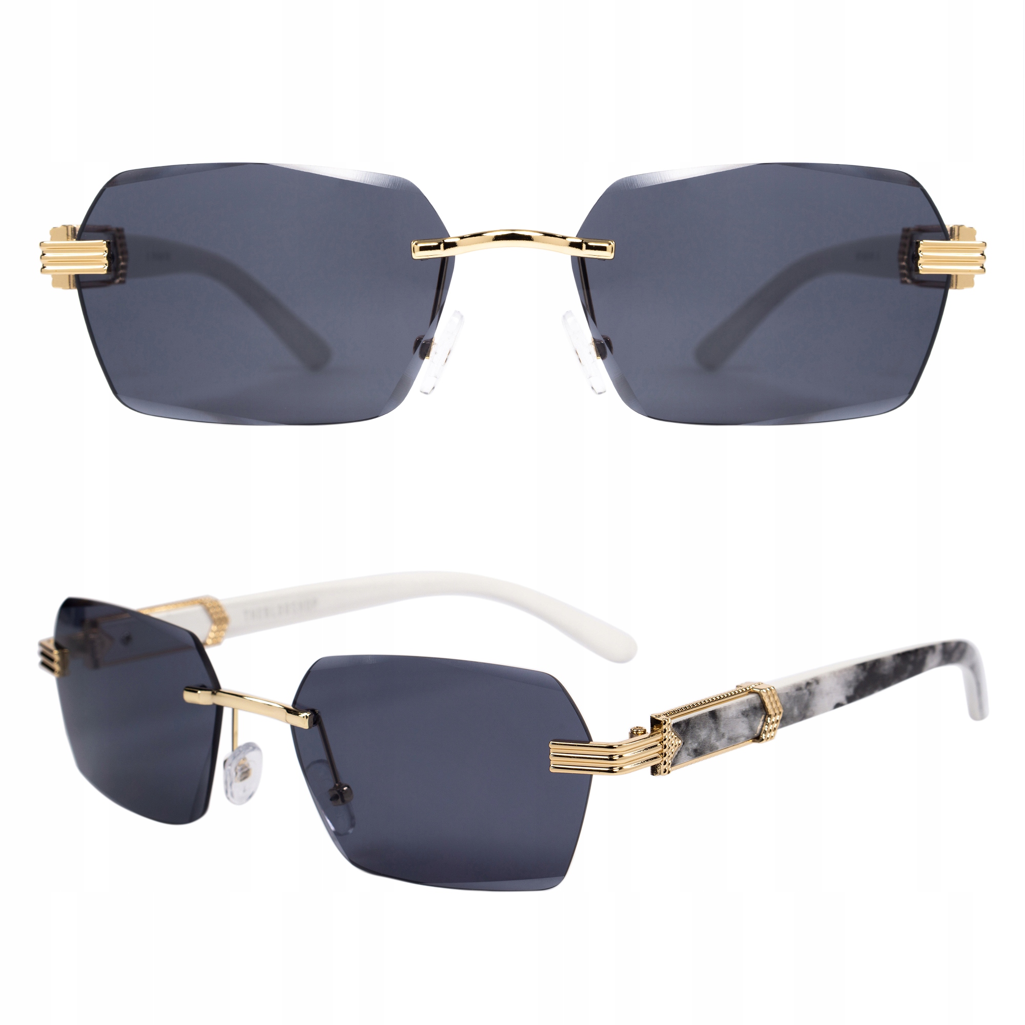 

Okulary Wąskie Prostokątne Retro Vintage 90s UV400