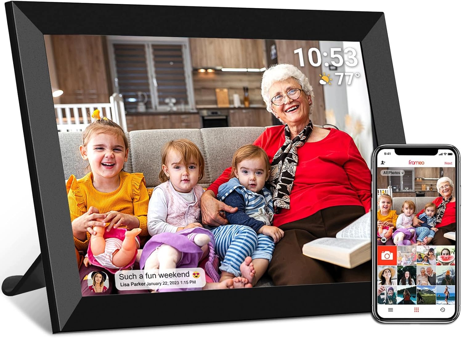 Rámeček Fotorámeček Velký 15.6 Palců Frameo Dotykový 32GB Wifi