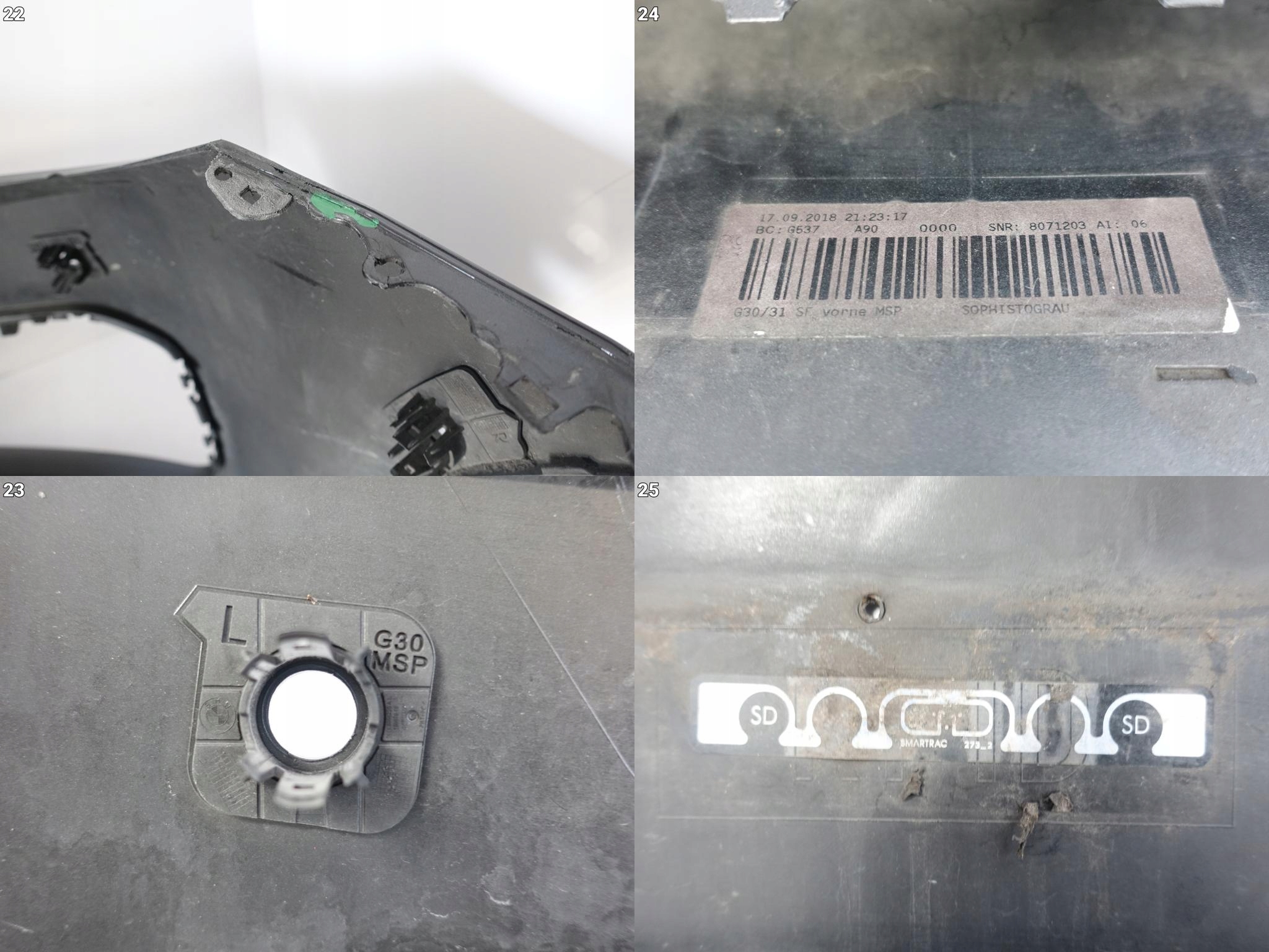 BMW 5 G30 G31 m-packet 17-20 bumper BUMPER front (6xPDC)