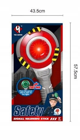 LIZAK POLICYJNY DWUSTRONNY ZE ŚWIATŁEM ZABAWKA Marka Askato