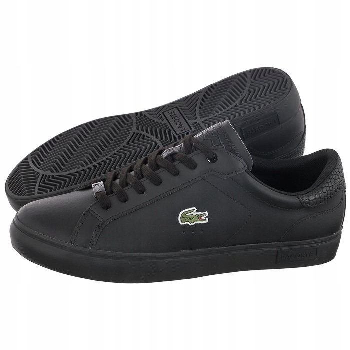 Lacoste Powercourt 741SMA0030-02H 1121 1 Sma Kožené Černé Boty