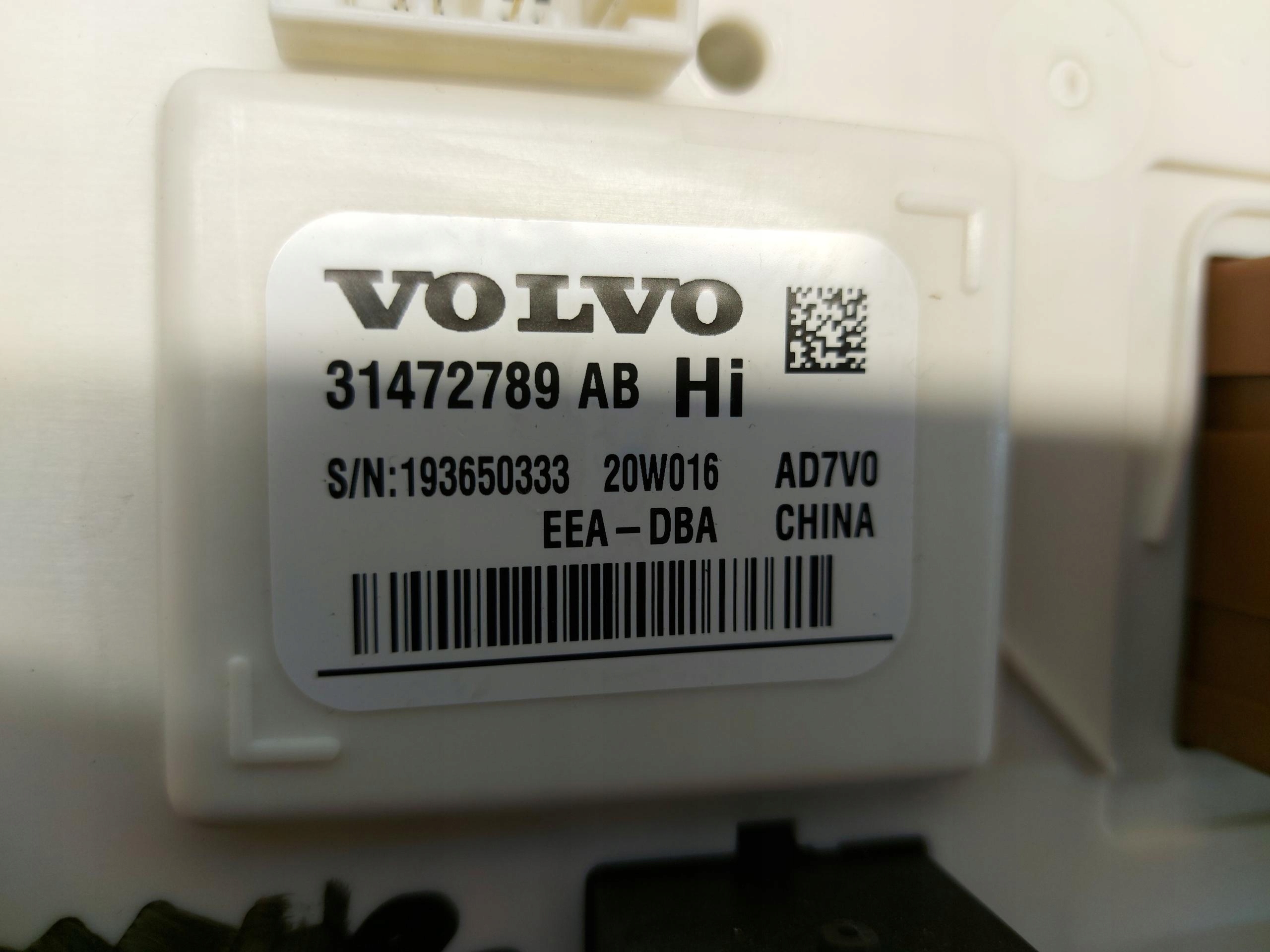 VOLVO XC60 II T8 module control unit BSI 31472789