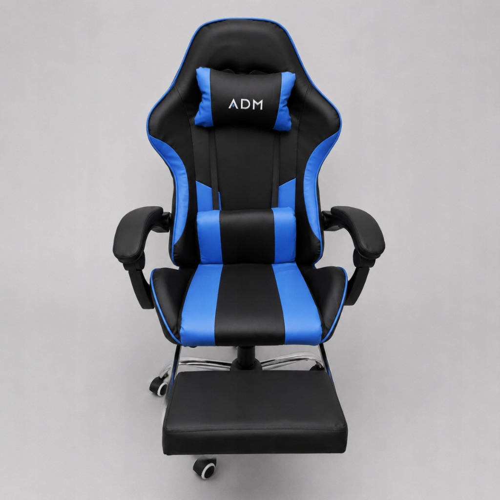 Pohodlná Ergonomická Herní Židle S Podnožkou A Polštářky