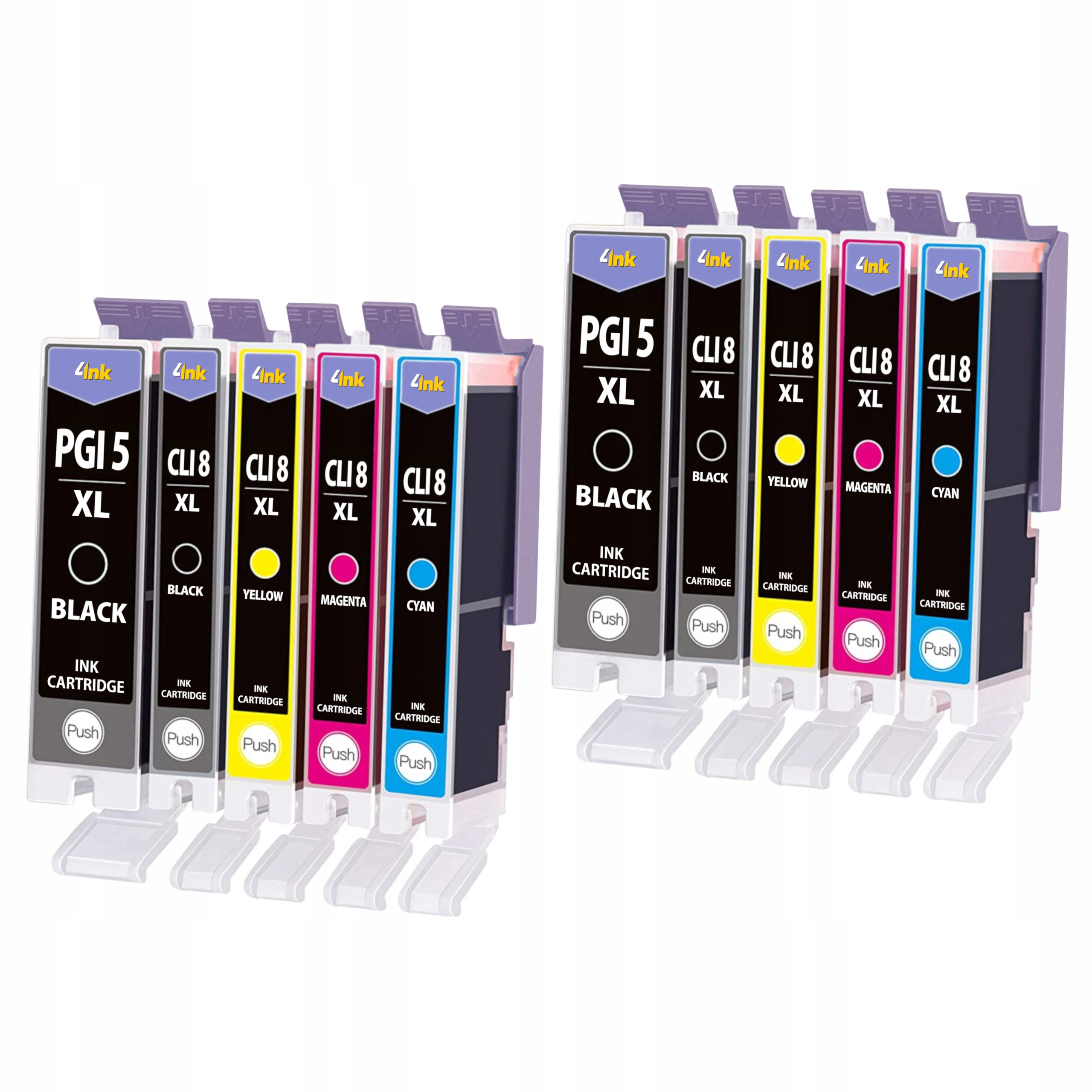 

10x Tusz Do Canon Pixma IP3500 IP4500 IP5200 MP510