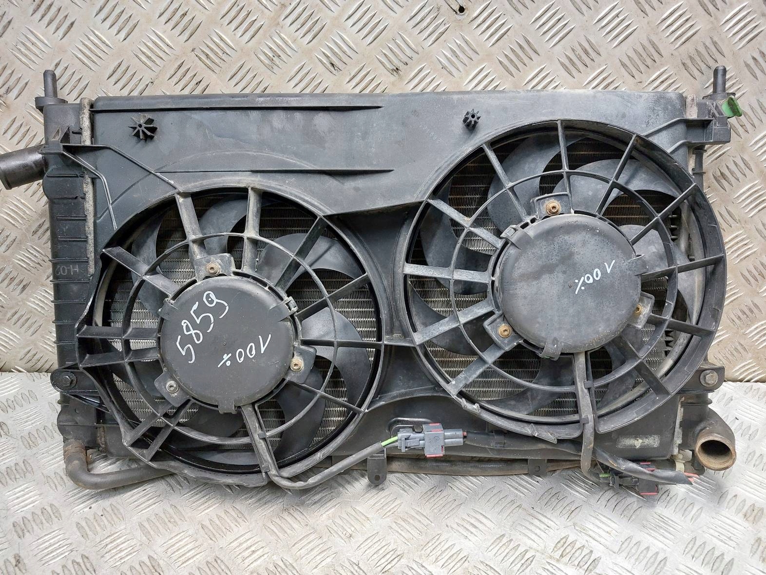chladič vody + ventilátor SAAB 9-5 a 2.0 T