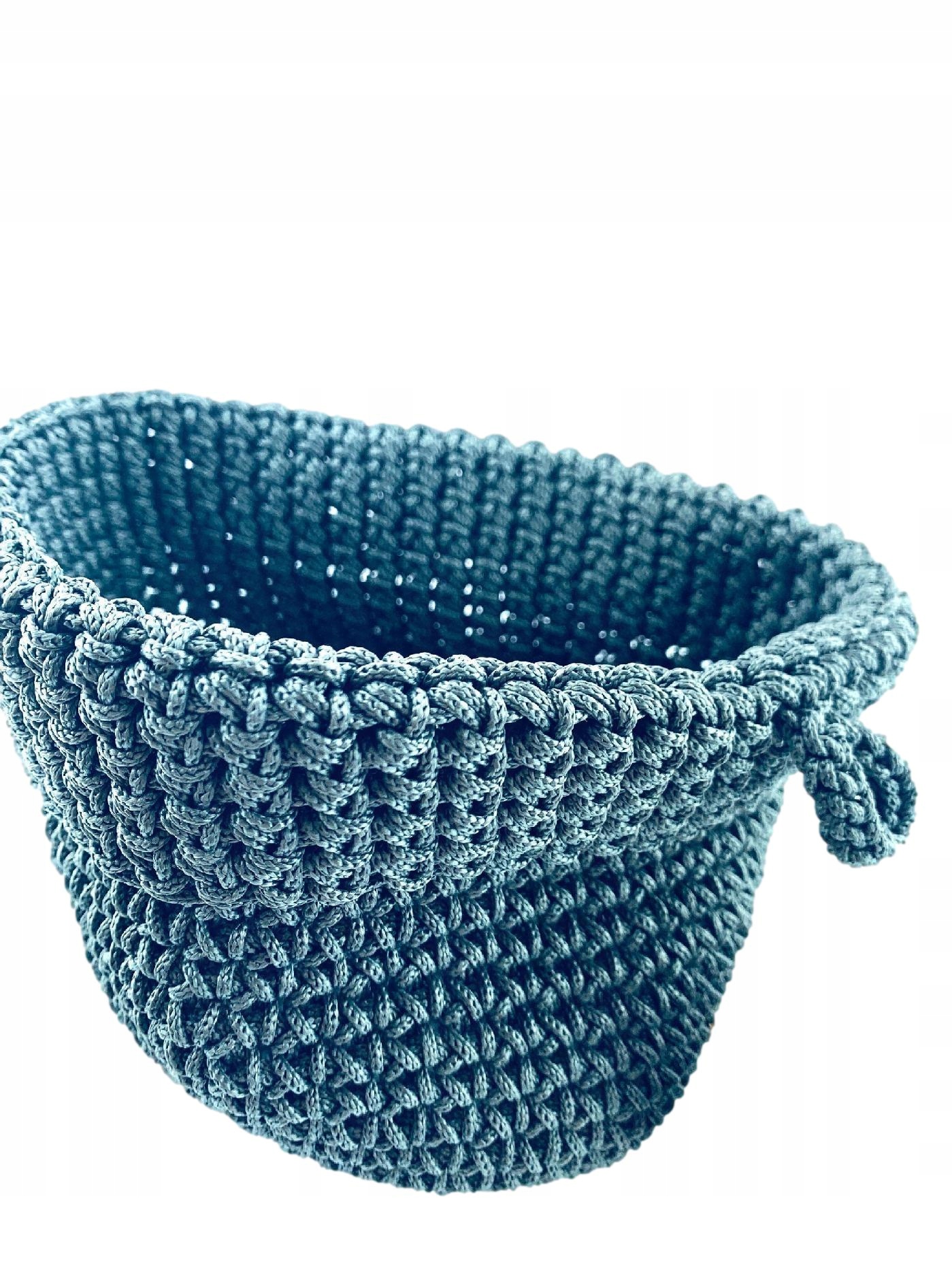 KOSZ PLECIONY NA DONICZCE, KWIAT, STYLOWY, NOWY.