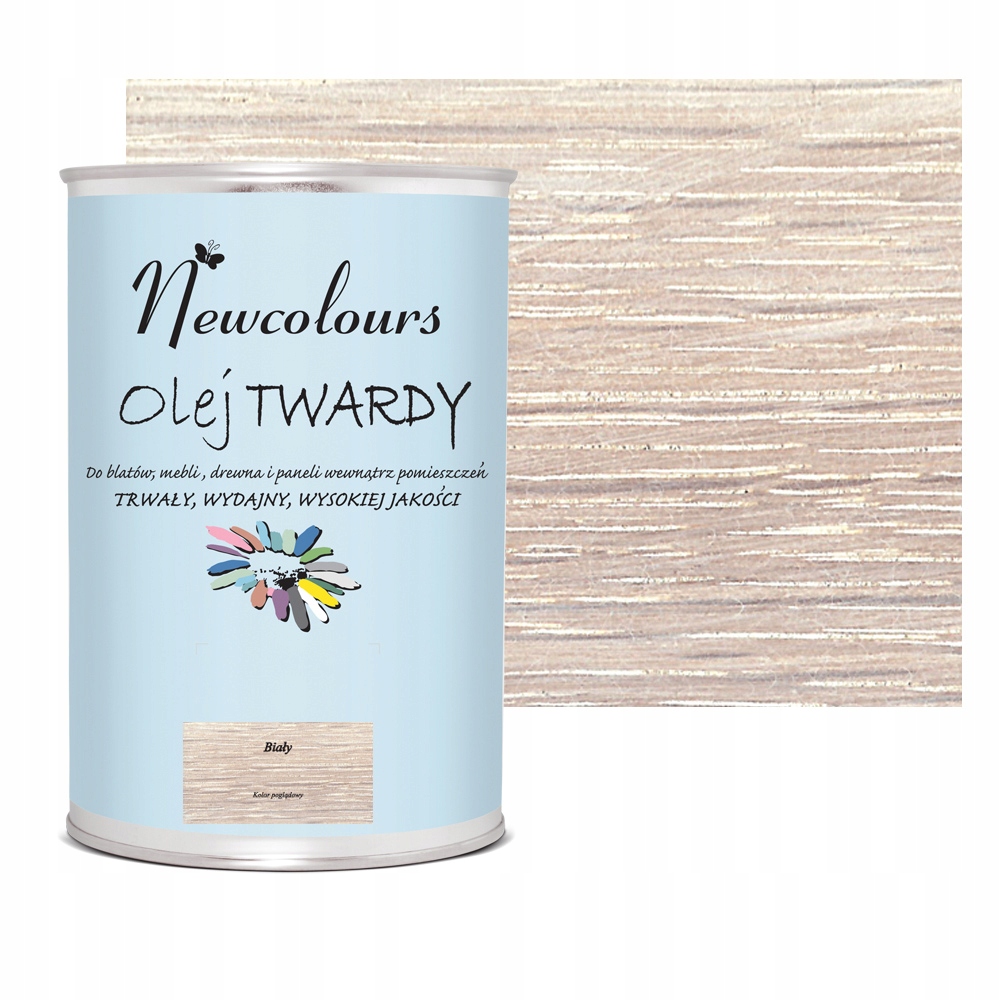 Olej twardy do mebli Newcolours 900ml Biały
