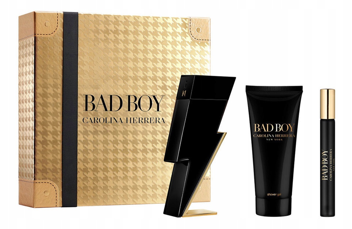 Carolina Herrera Bad Boy sada toaletní voda 100 ml gel miniatura vody