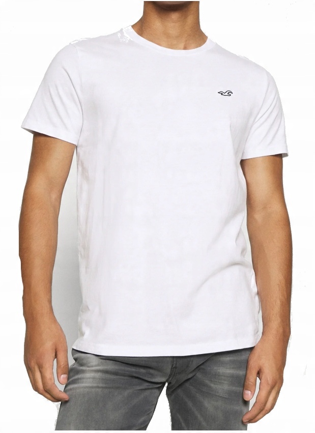 

Hollister Biała Koszulka Haftowane Logo _ L