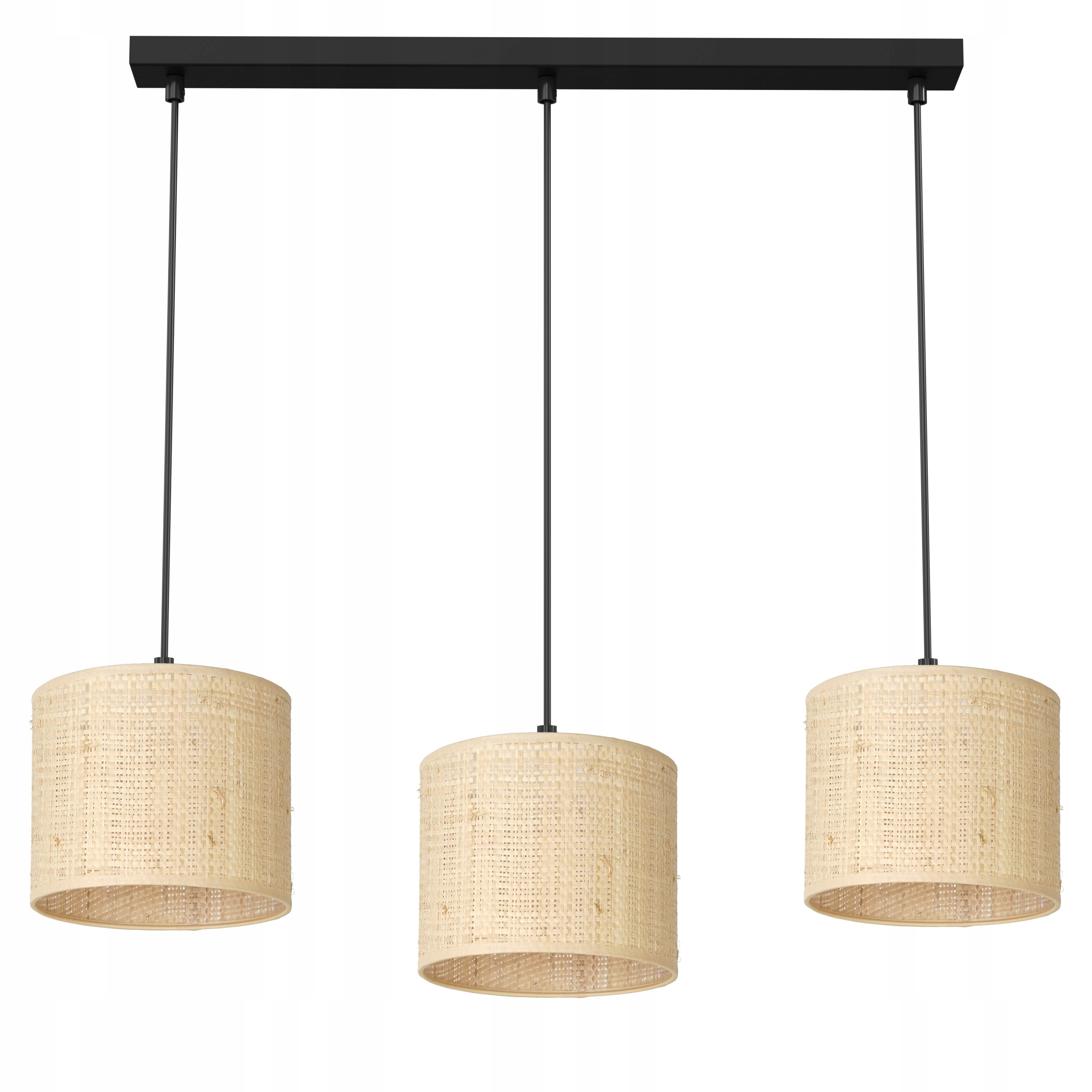 Závěsná lampa s boho stínítky Luminex Rattan 3 x E27