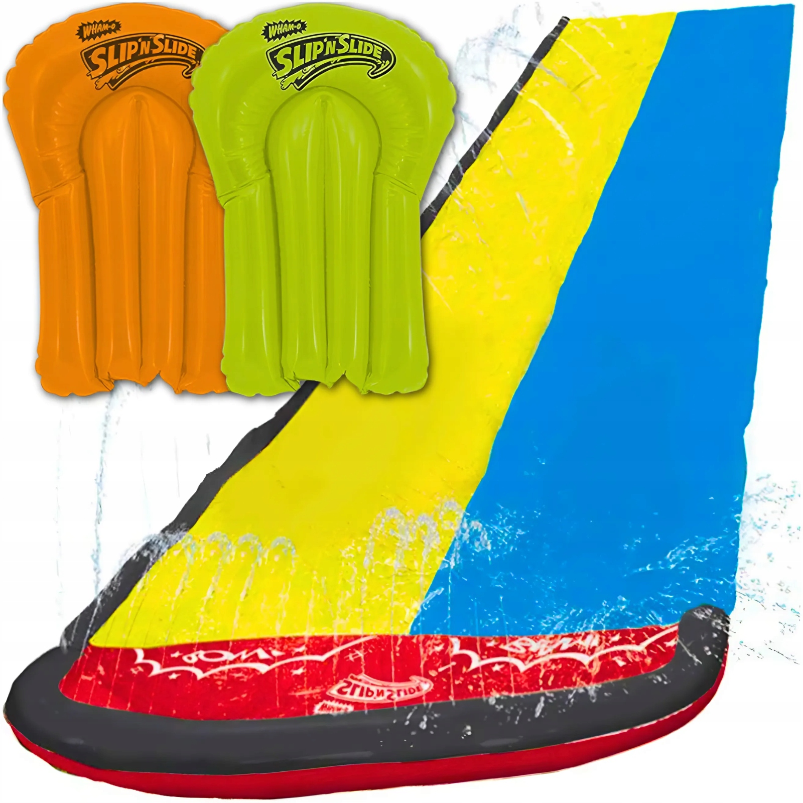 ŚLIZGAWKA WODNA ŚLIZGI WODNE Z FONTANNĄ +2 DESKI ZABAWKA DO OGRODU