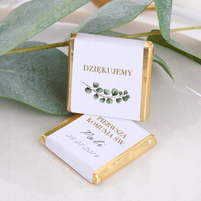 CZEKOLADKI NA CHRZEST/KOMUNIĘ IMIĘ EUKALIPTUS 10sz Rodzaj słodycze