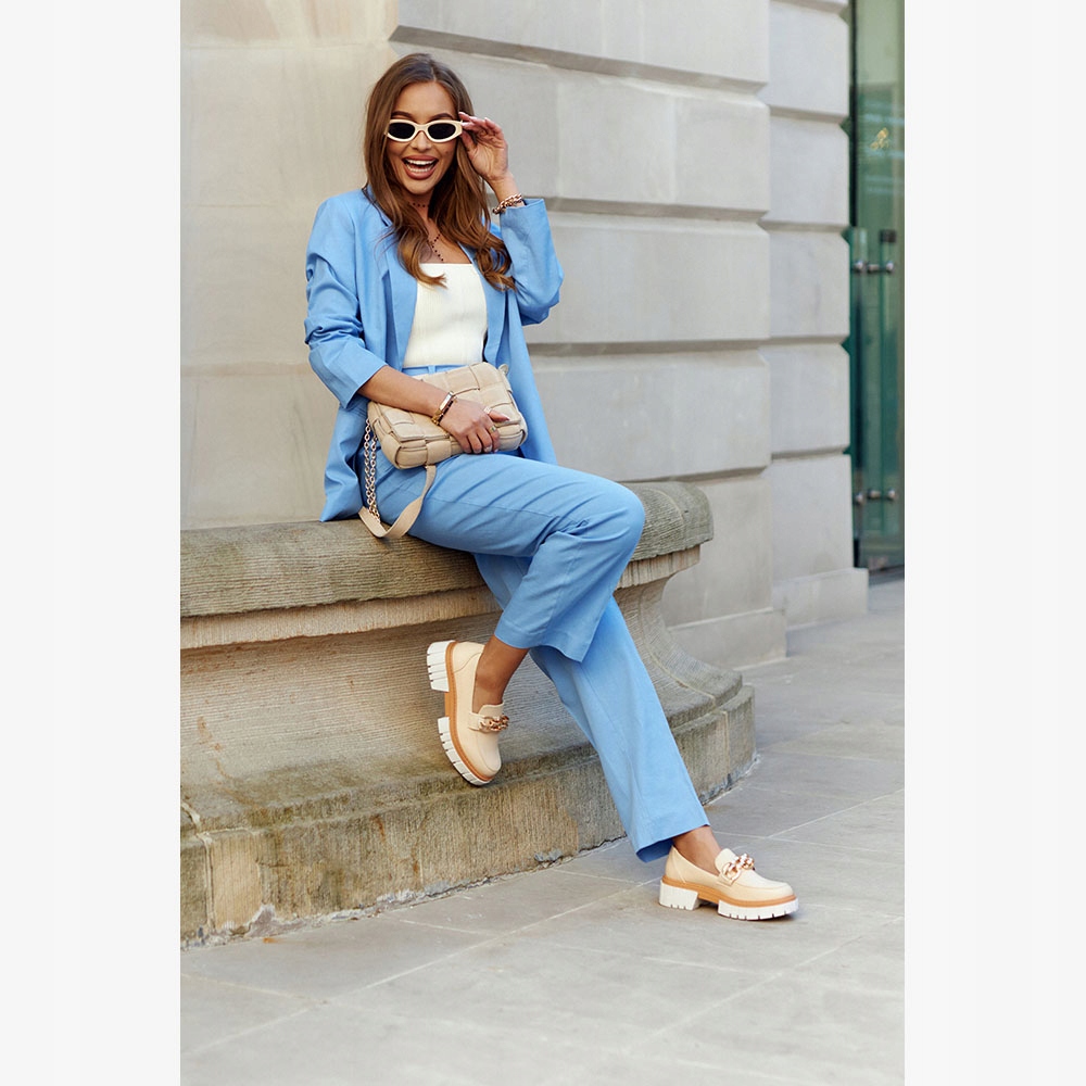 MOKASYNY PÓŁBUTY WSUWANE DAMSKIE NA PLATFORMIE r39 Płeć kobieta