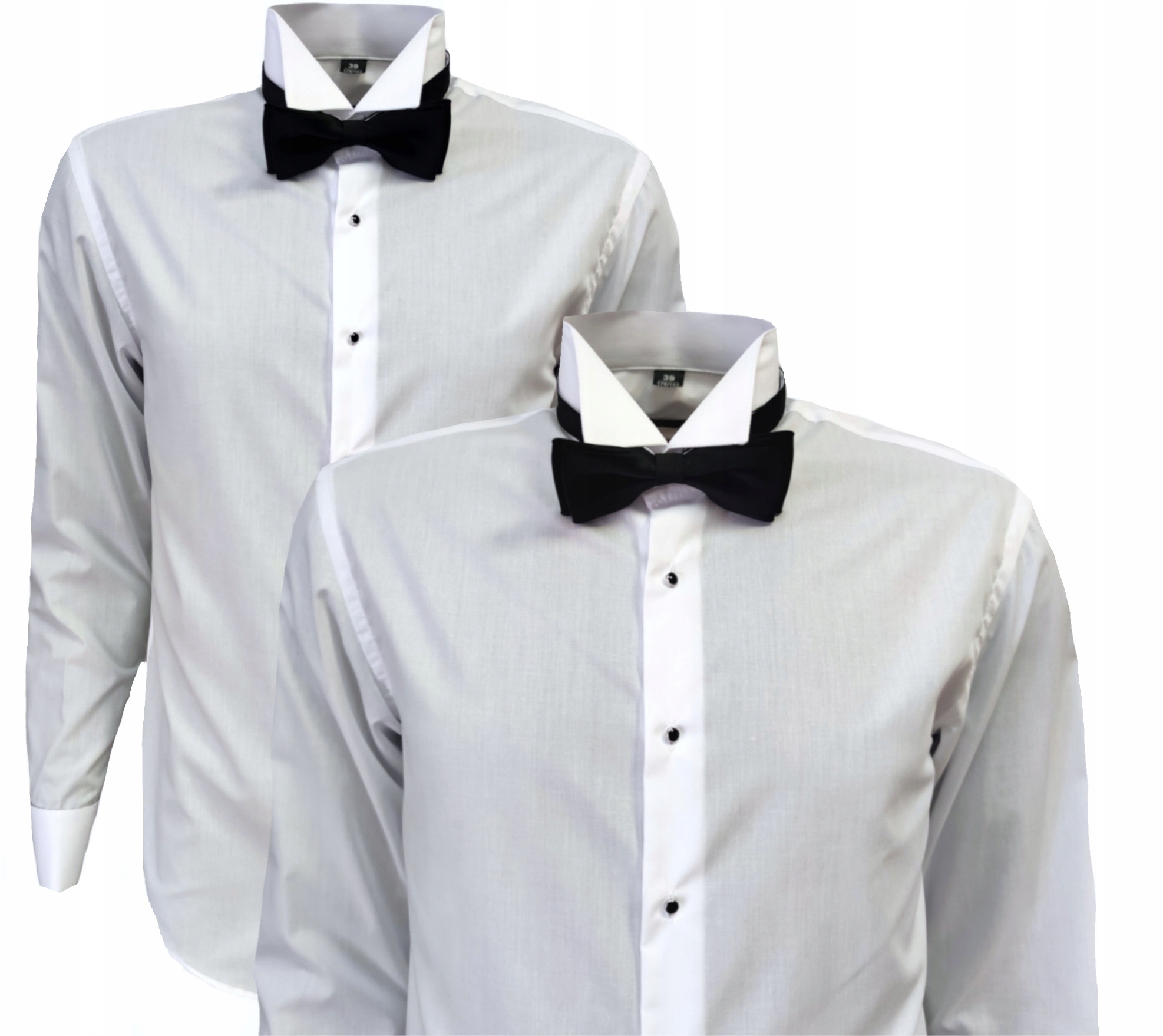 Bílá Smokingová Svatební Košile S Knoflíčky 42/182