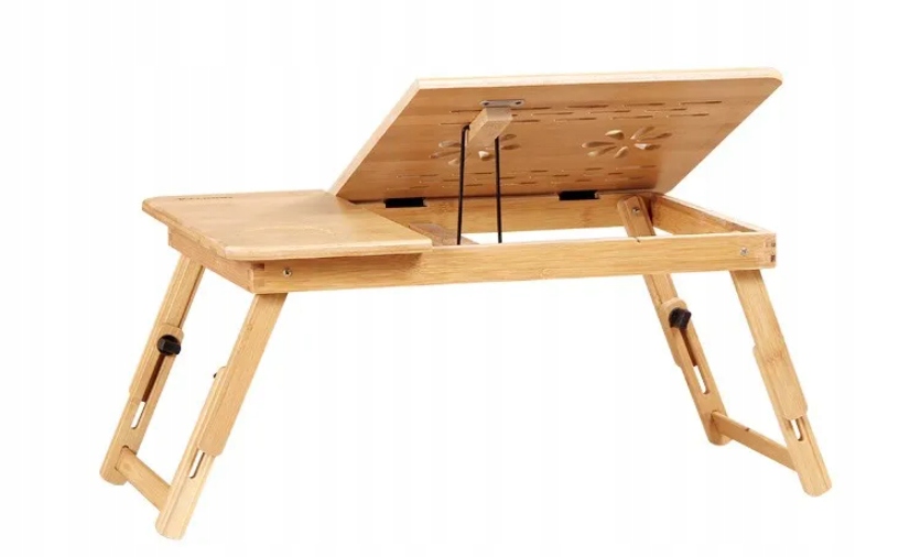 STOLIK pod LAPTOPA do ŁÓŻKA KOMPUTER PODSTAWKA PÓŁKA DREWNIANY REGULOWANY Kod producenta 7454