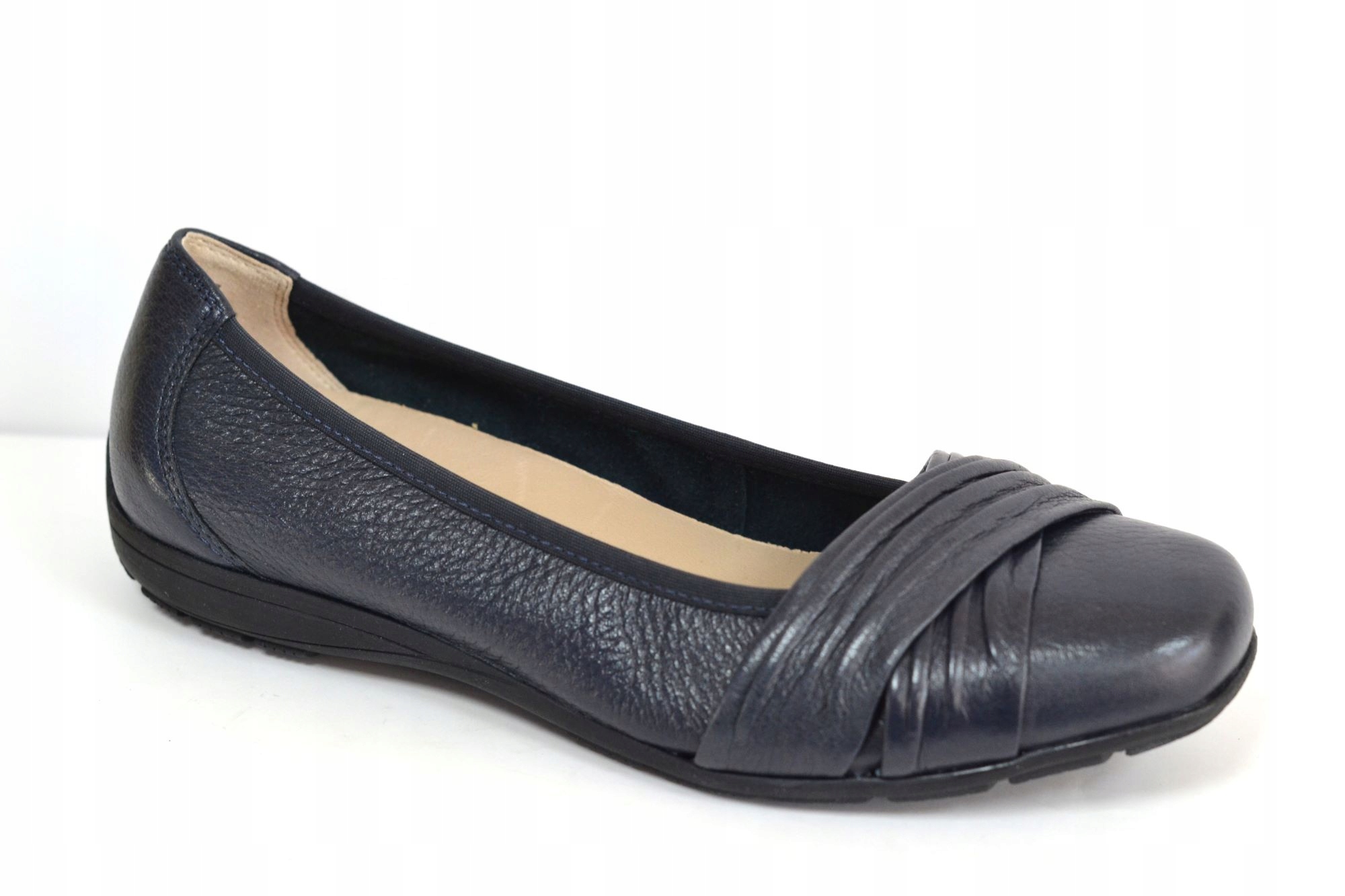 Caprice 22117-44 Tmavě Modré Baleríny Z Jelení Kůže Vel. 37