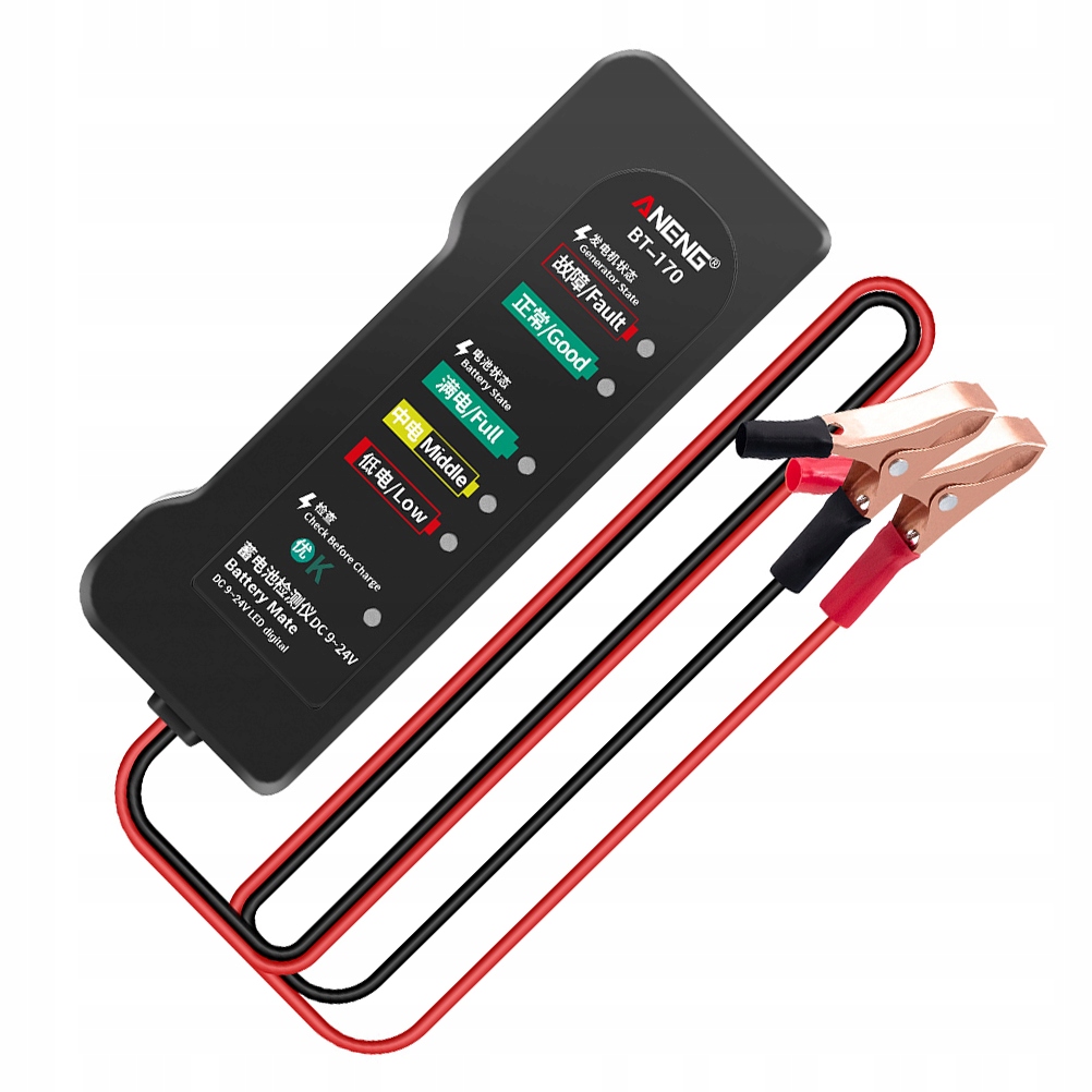 POMIAR NAPIĘCIA AKUMULATORA TESTER NAPIĘCIA AKUMULATORÓW ELEKTRYCZNYCH