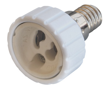 

Przejściówka (adapter) biała z E14 na GU10