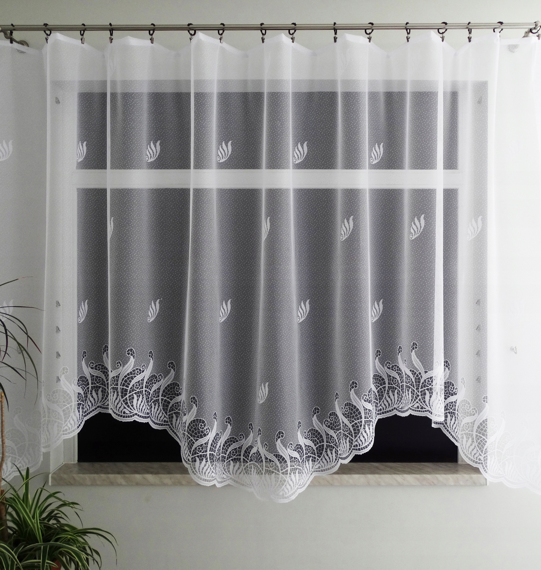 Mg Záclona 354251 Fala 330x160 cm hotová s páskou