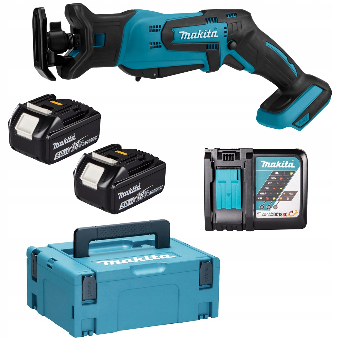 Piła szablasta Makita DJR183RTJ Lxt 18V 2x5Ah 3000 skok./min 50mm walizka