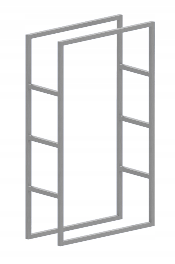 Stojanový nerezový koš na krbové dřevo loft