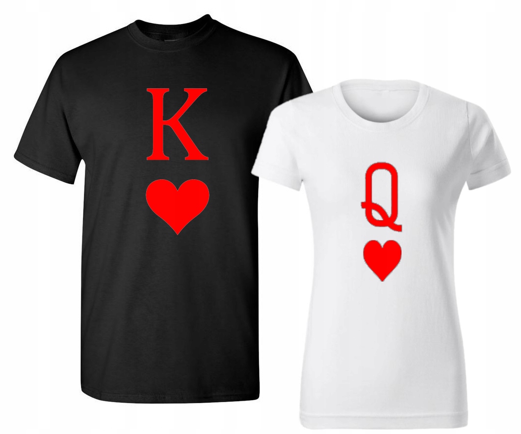 

Zestaw Koszulek Dla Par Dama I Król Walentynki