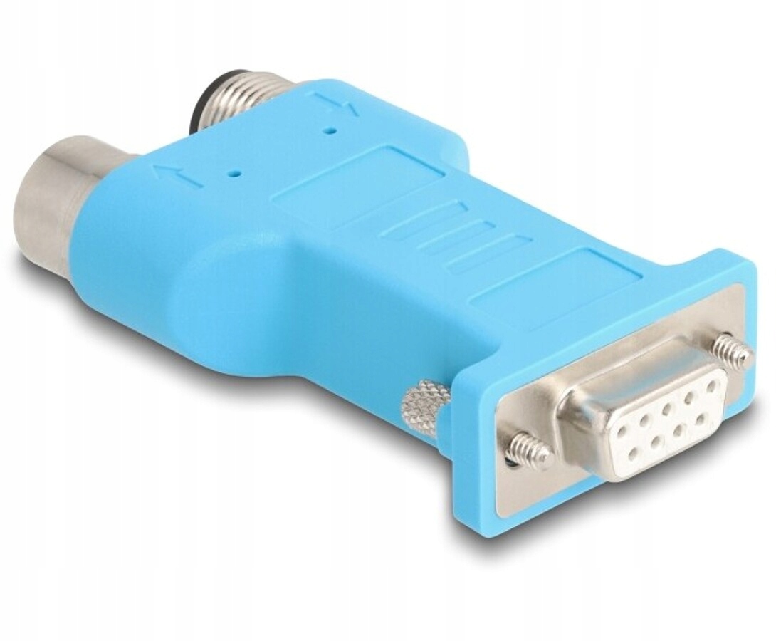 Adapter DB9 2x M12 A-coded męski 5pin rozdzielacz CAN prosty Delock 60665