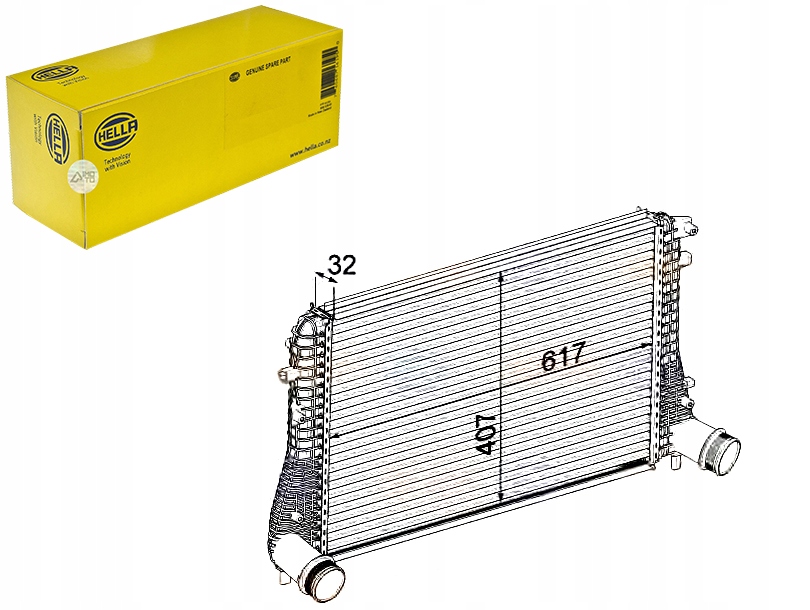 HELLA INTERCOOLER CHŁODNICA POWIETRZA DOŁADOWUJĄCE