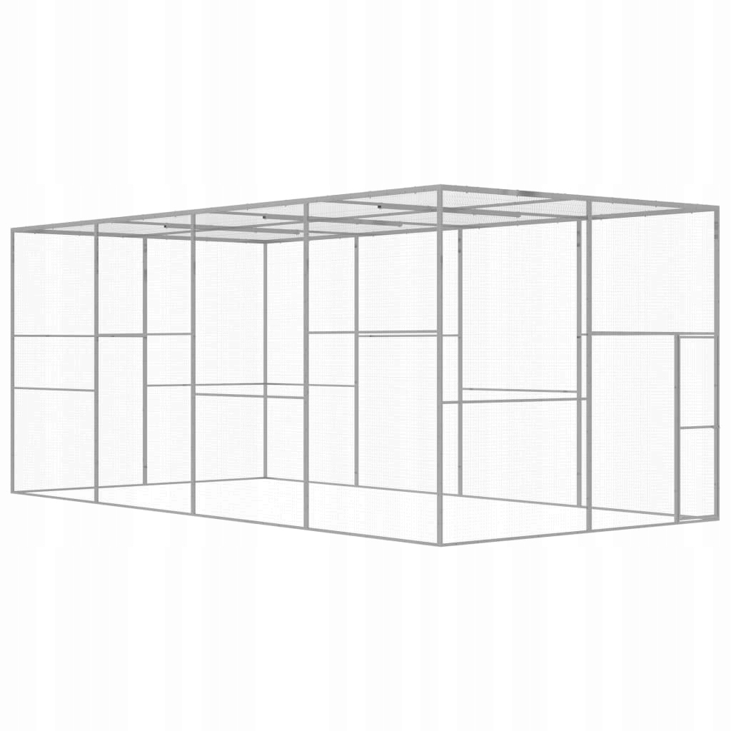 VidaXL Klec pro kočky, 6 x 3 x 2,5 m, ocel