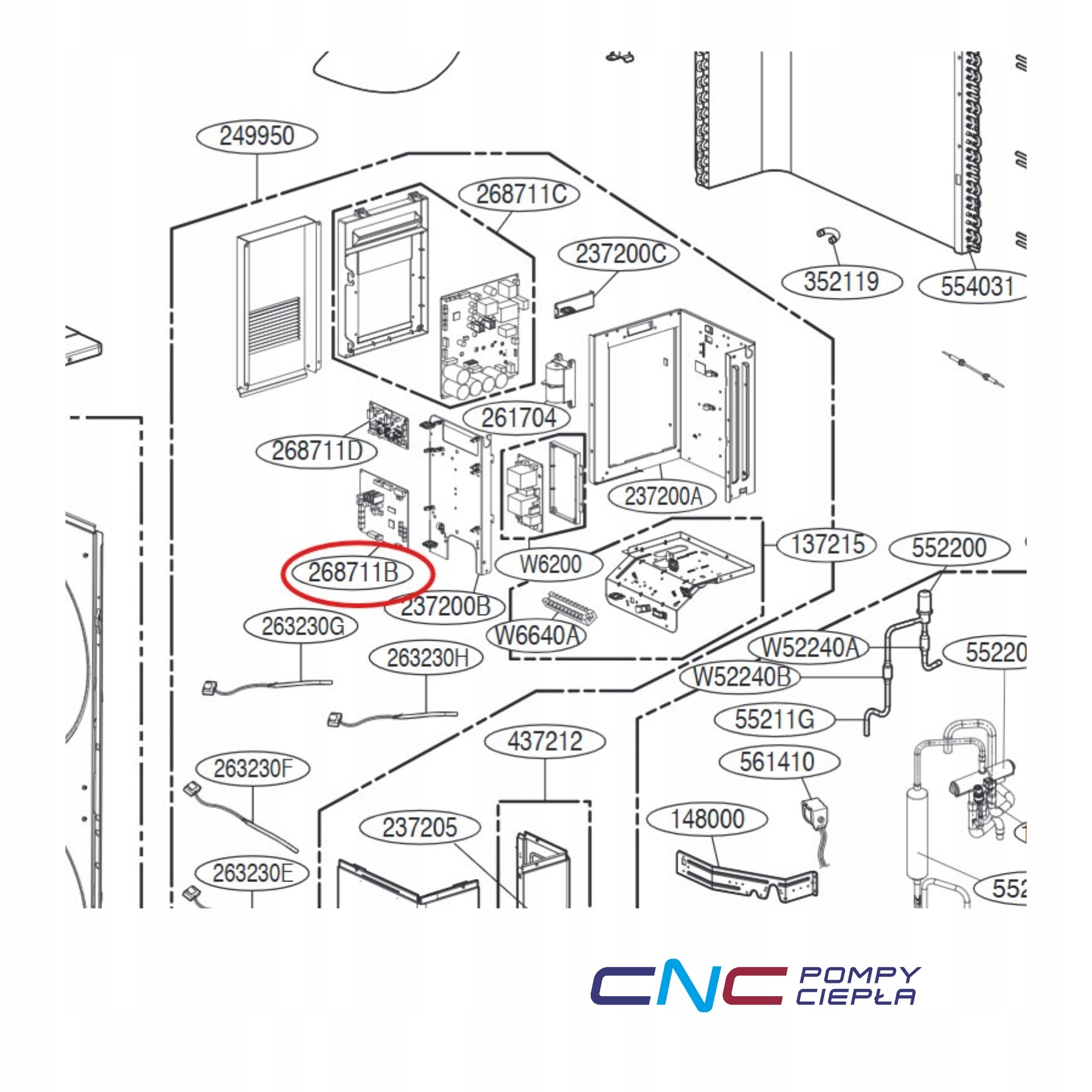 Ovládacia doska Lg EBR82717422 Pcb main board tepelného čerpadla HU121.U33