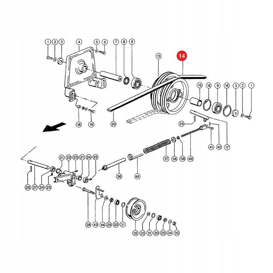 Pasek klinowy Claas 749828 0 Gates 1423394 Marka maszyny Inna