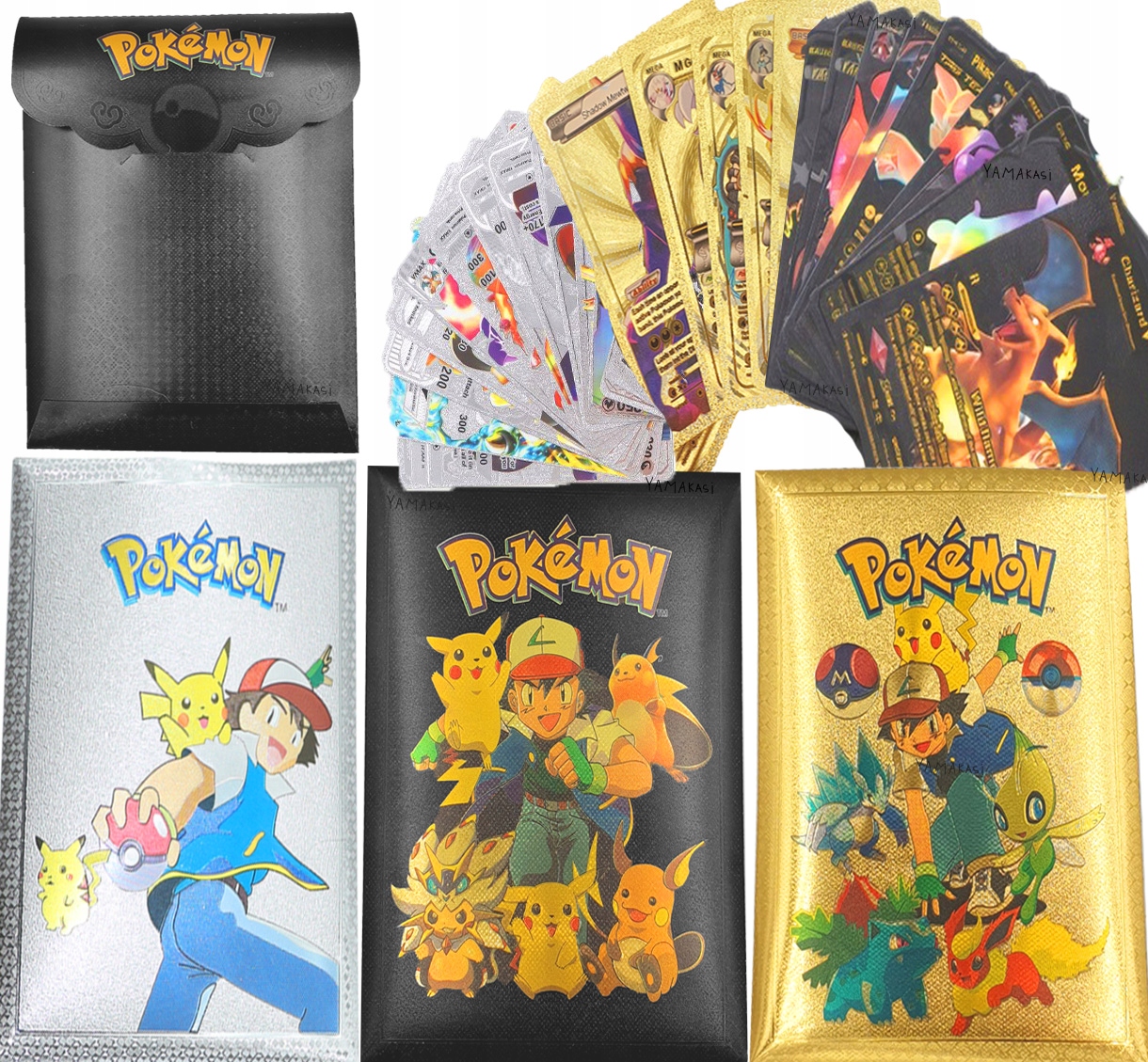 

Karty Pokemon Czarne Złote Srebrne 30 Kart