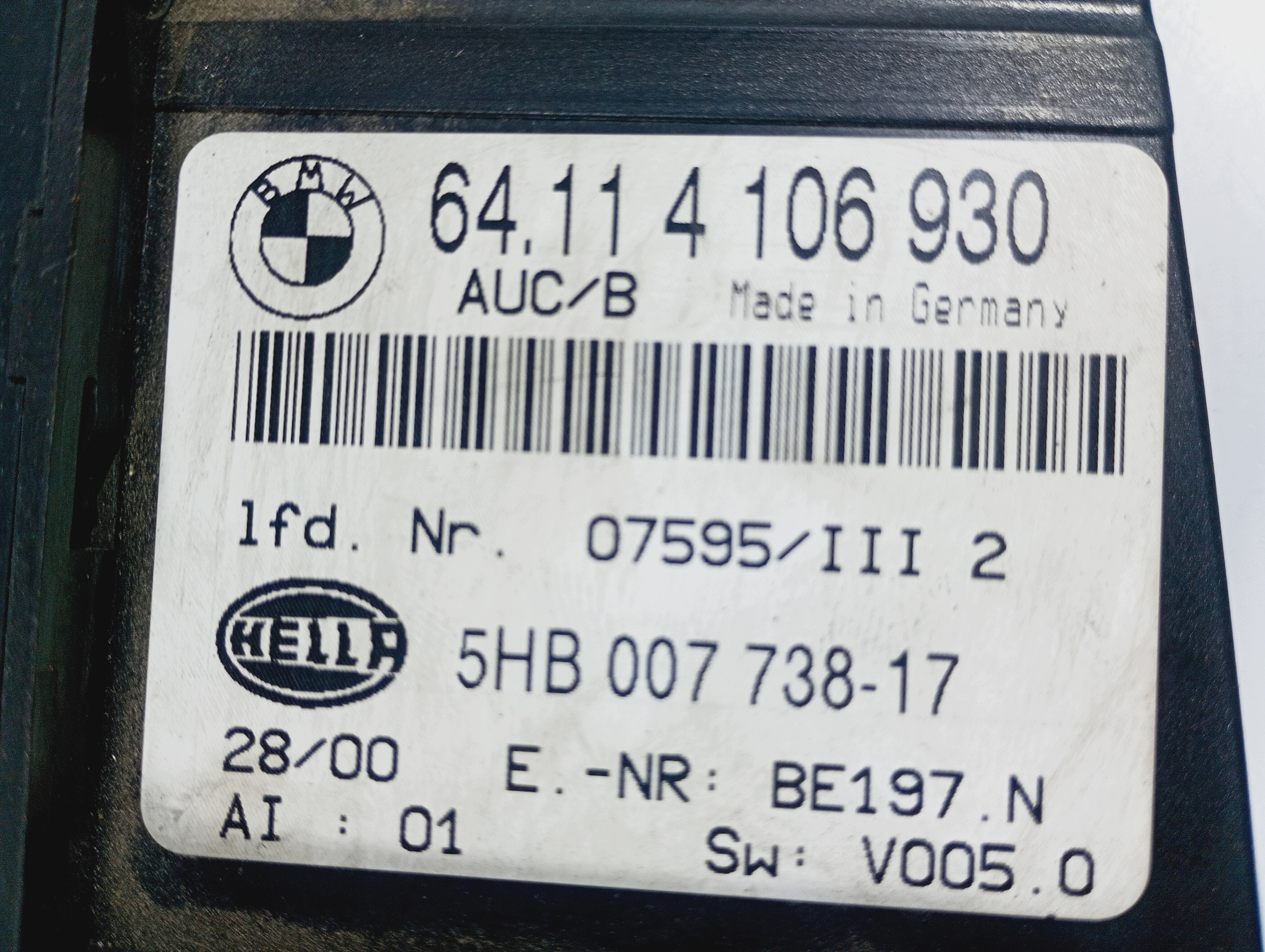 Interrupteur Bouton Unite commande clima OE 4106930 BMW 3 E46 99-00