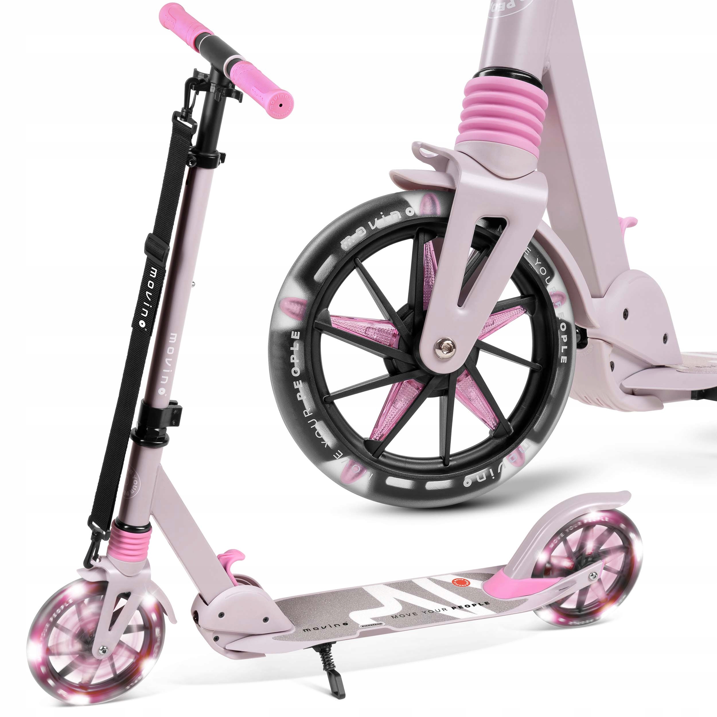 Hulajnoga miejska Movino City Light koła Led amortyzacja składanie