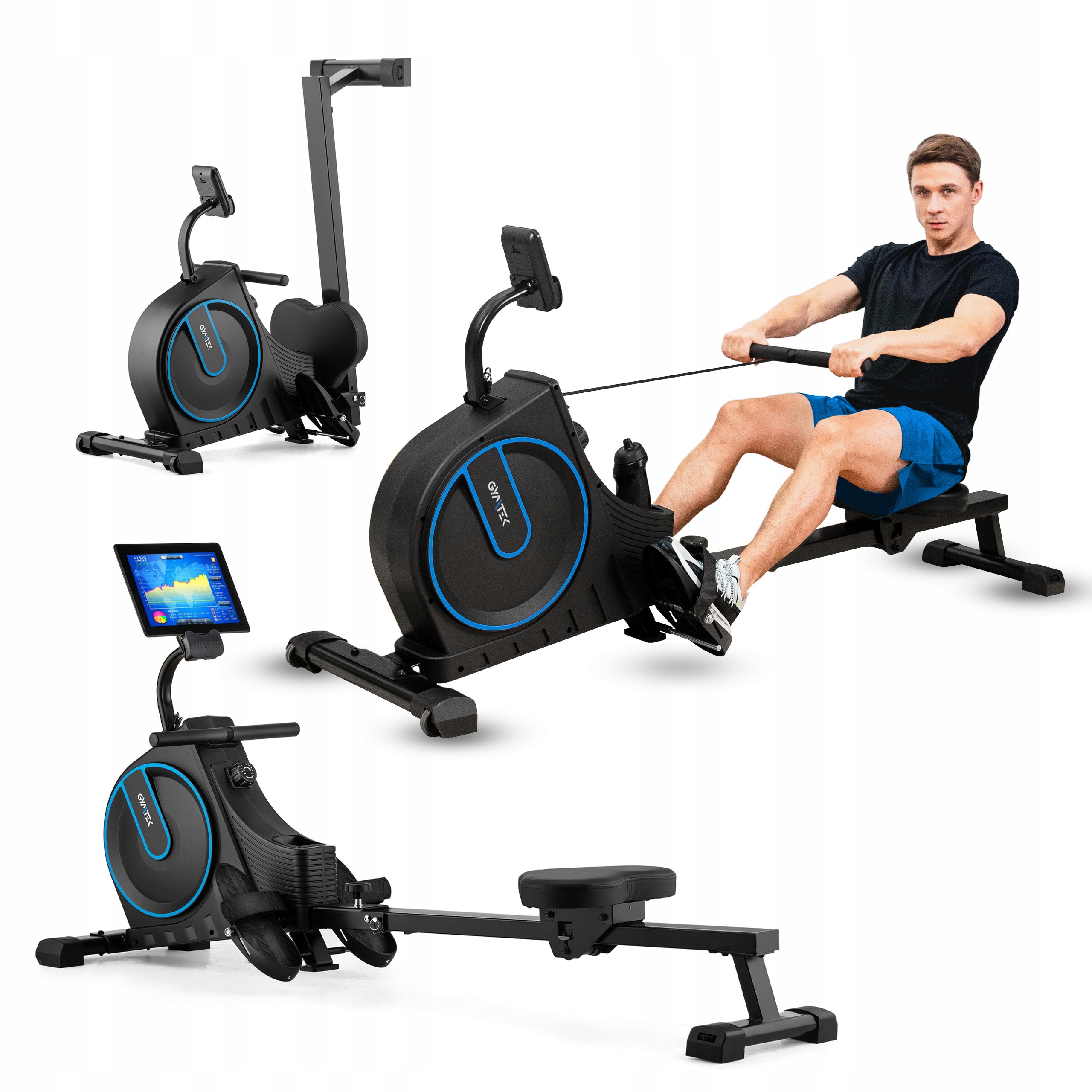 Wioślarz Magnetyczny Do Ćwiczeń Domowy Składany Ergometr Wioślarski Gymtek