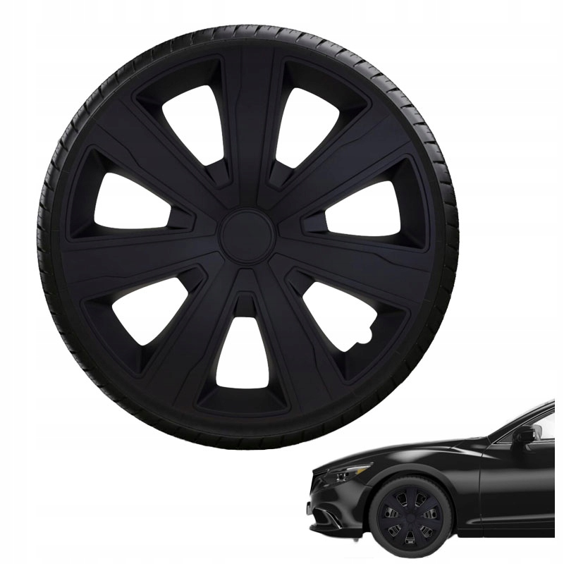 Колпаки 15 дюймов TENZO BLACK черные GORECKI