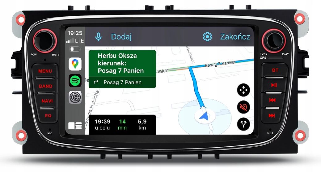 Fordmondeo MK4 Focus MK2 Galaxy S-max Kuga Radio Navigace Android Carplay