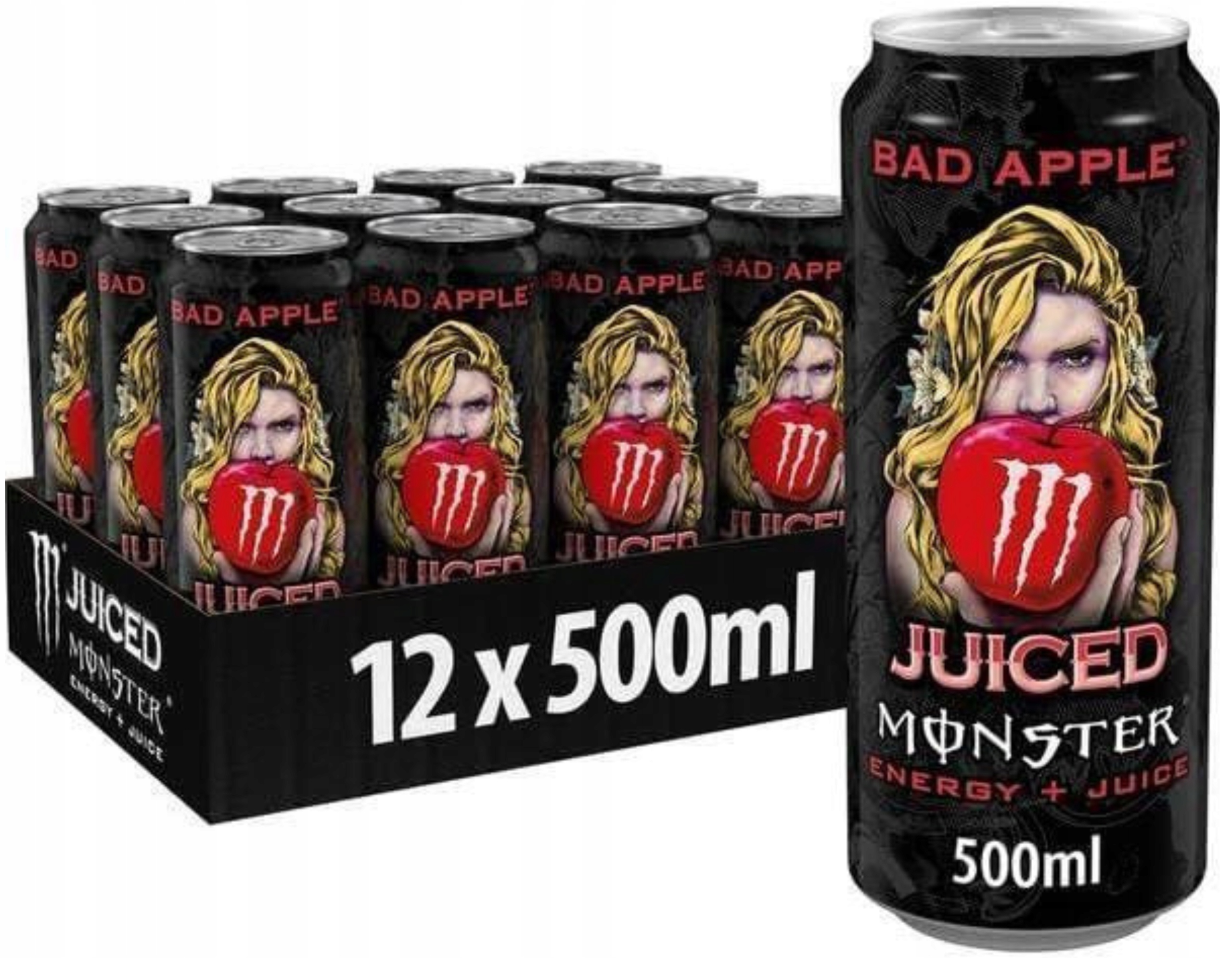 Levně Monster Bad Apple energetický nápoj s příchutí jablka 12×0,5l